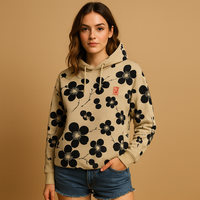 Britt | Dames Trui Hoodie Geprint Zacht Comfort