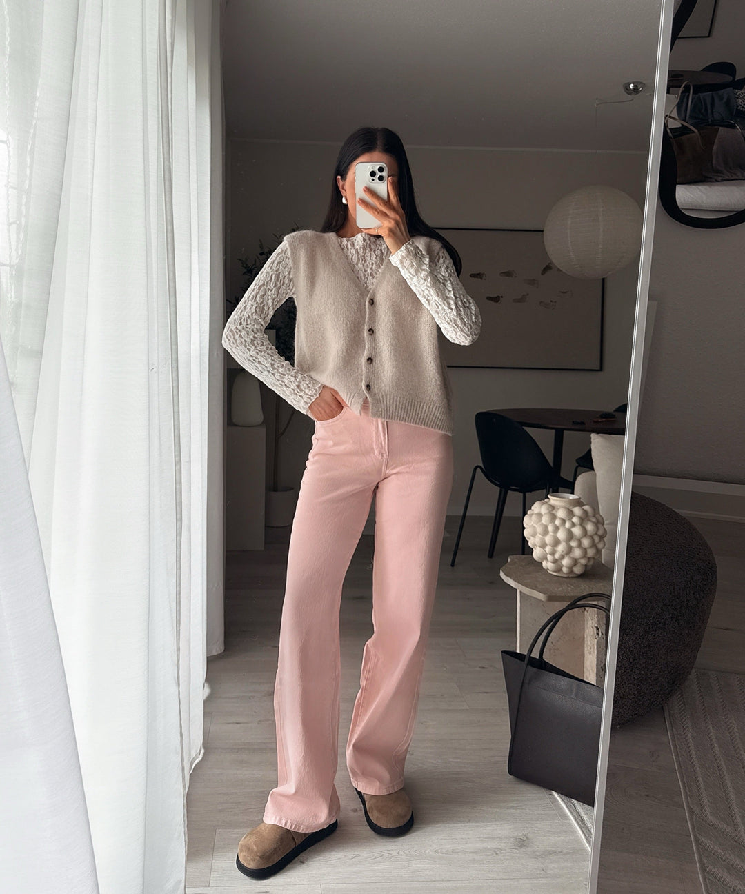 Dames Trui Korte Beige voor Kantoor in Beige 4