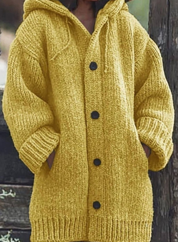 Dames Trui Oversized Chunky Knit in Geel