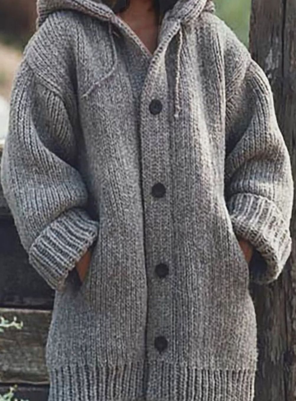 Dames Trui Oversized Chunky Knit in Grijs