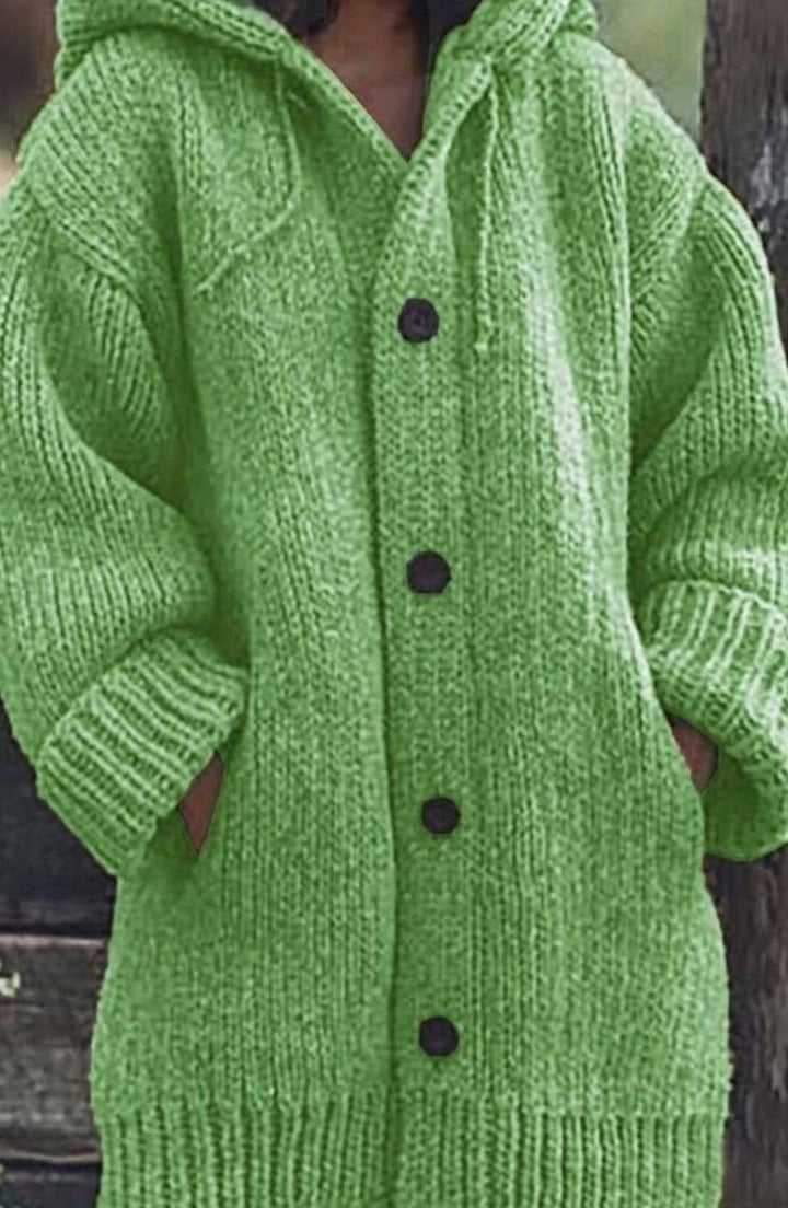 Dames Trui Oversized Chunky Knit in Groen