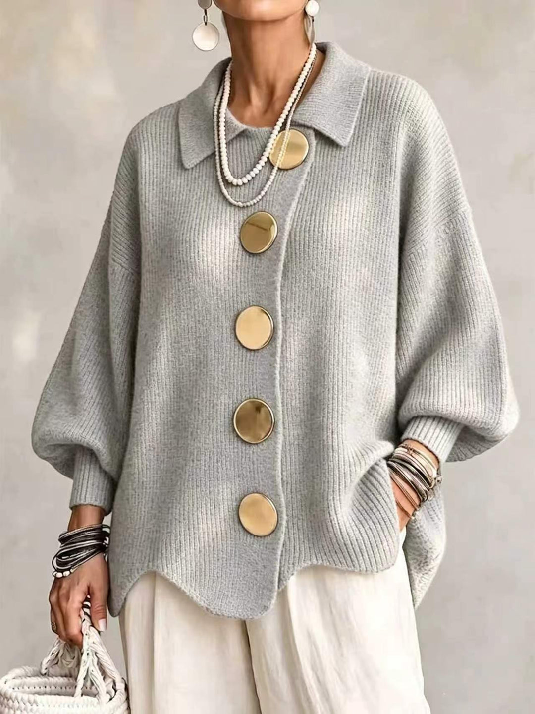 Dames trui voor alledag in casual stijl in Lichtgrijs