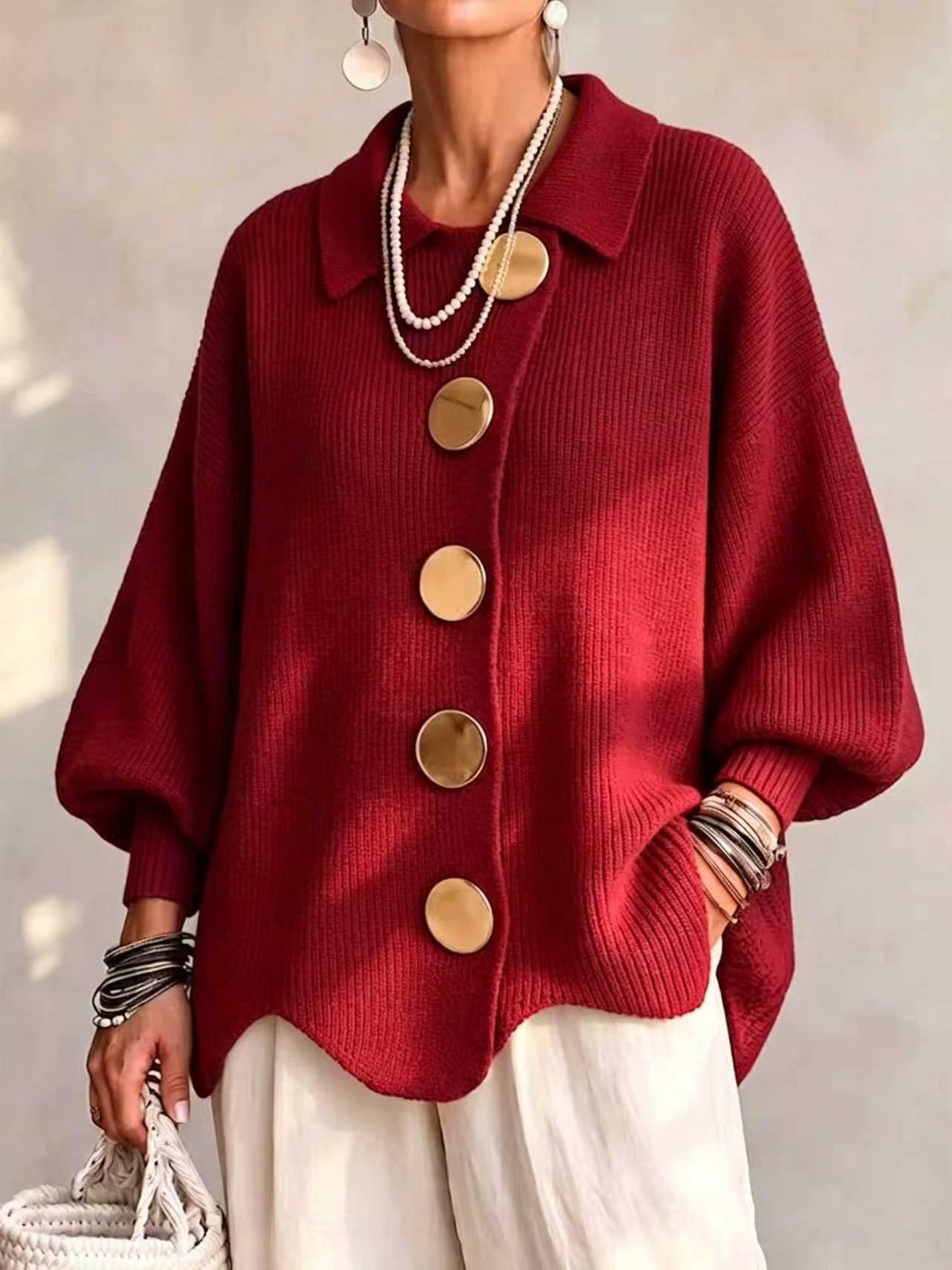Dames trui voor alledag in casual stijl in Red (Almost sold out)