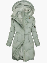 Elin | Dames Winterjas Elegante Gewatteerd met Capuchon