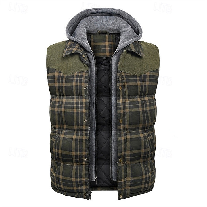 Dames winterjas gewatteerd met capuchon in Army Green