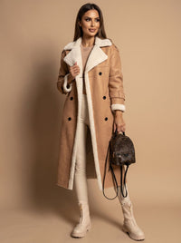 Puck | Dames winterjas in trenchstijl met wollen voering