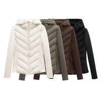 Nina | Dames winterjas licht gesteppeld met capuchon