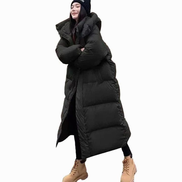 Dames Winterjas Oversized Puffer Capuchon in Zwart
