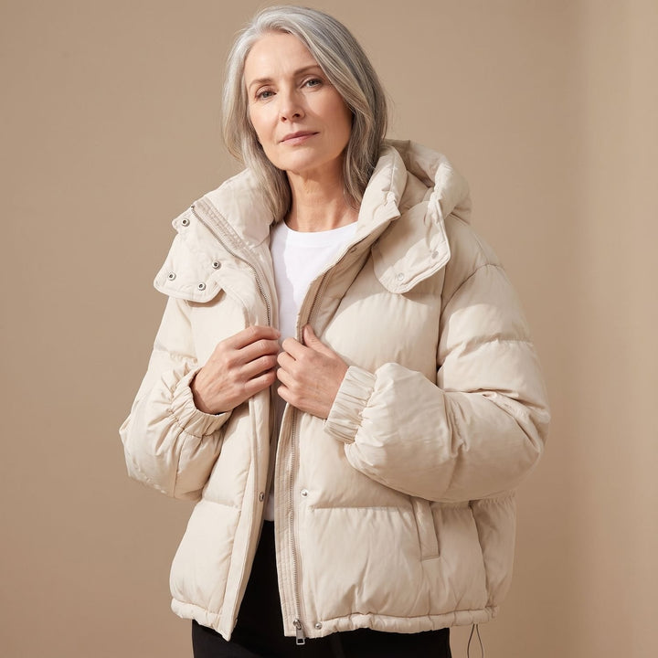 Dames winterjas oversized puffer met capuchon