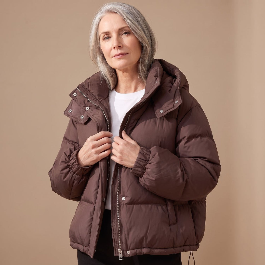 Dames winterjas oversized puffer met capuchon (11)