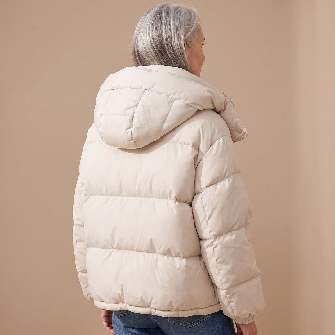 Dames winterjas oversized puffer met capuchon (2)