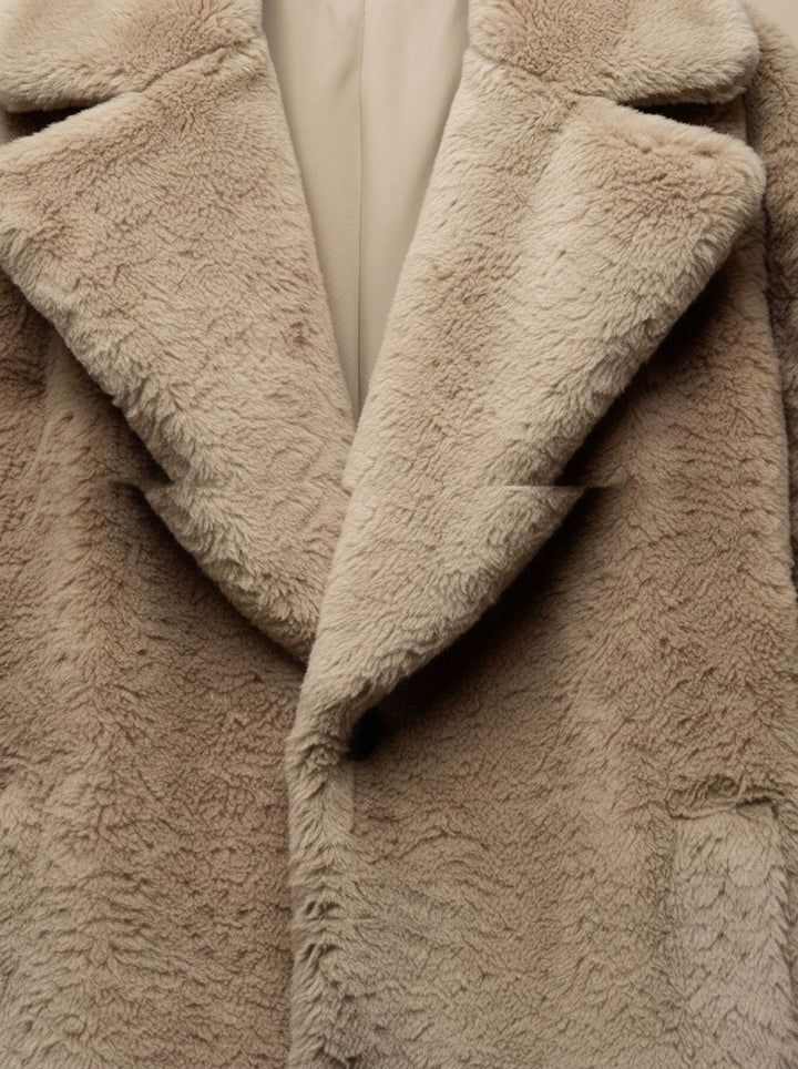 Dames Winterjas Pluizige Teddy Midi (7)