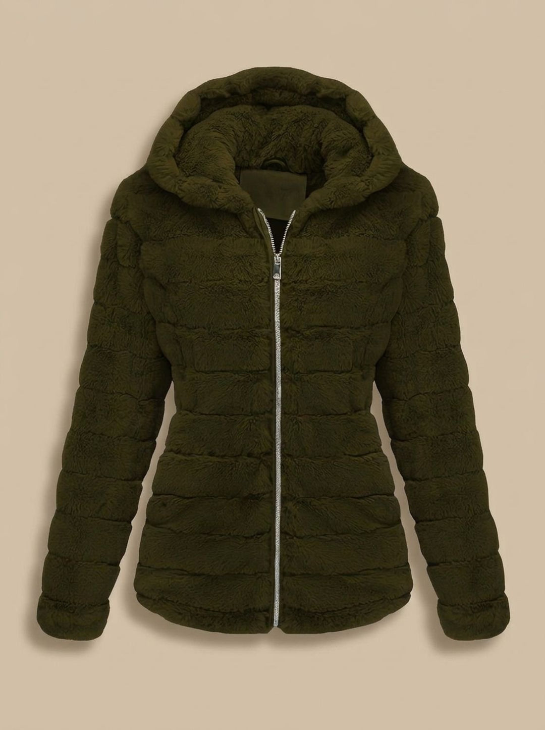 Dames Winterjas Teddy Nepbont met Capuchon (10)