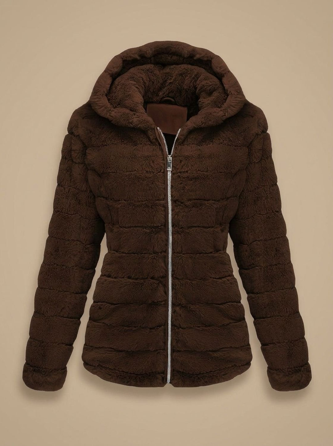 Dames Winterjas Teddy Nepbont met Capuchon (12)