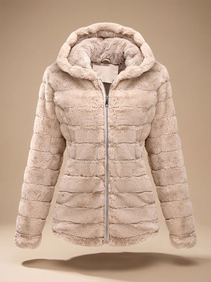 Dames Winterjas Teddy Nepbont met Capuchon (2)