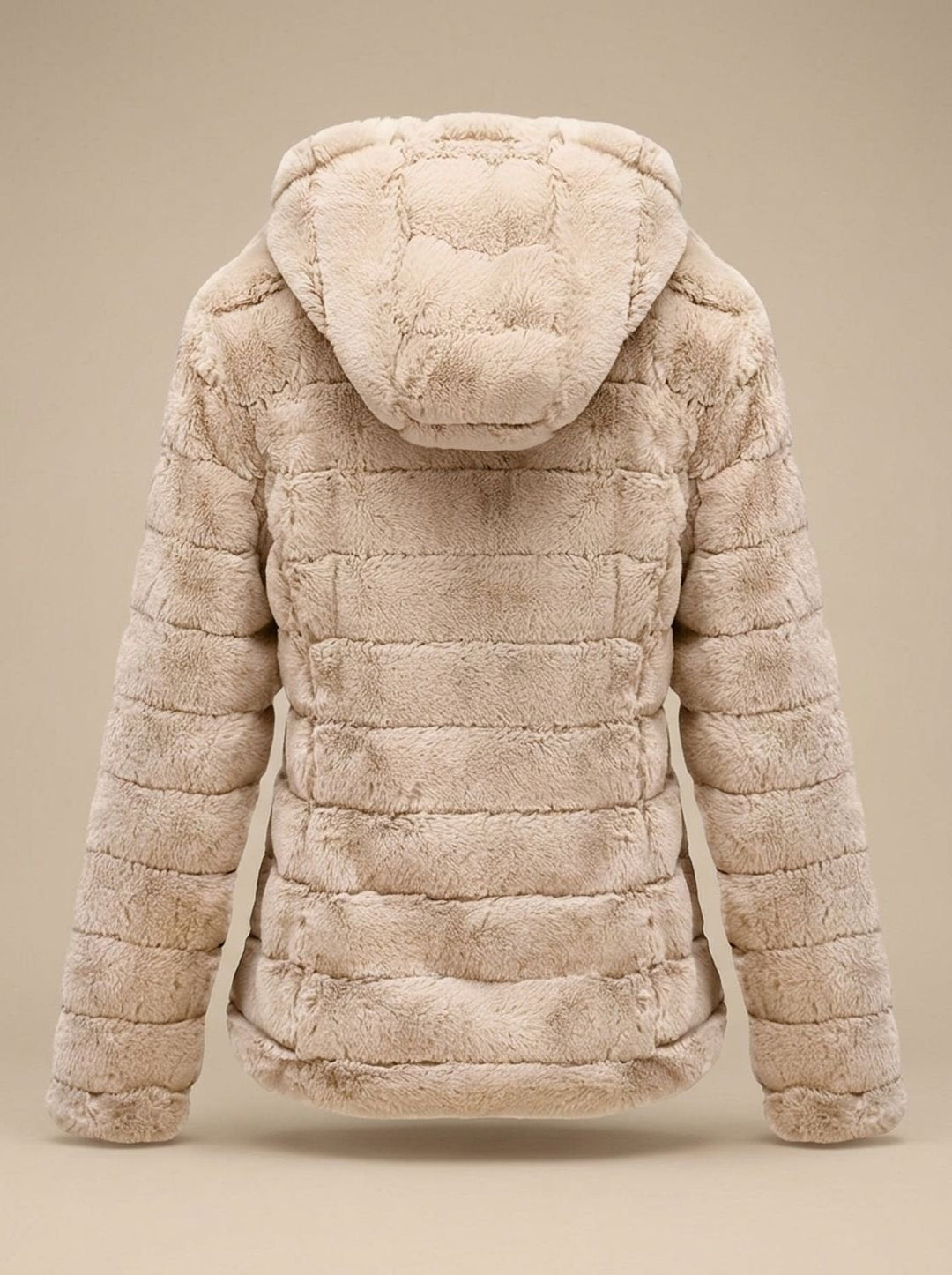Dames Winterjas Teddy Nepbont met Capuchon (4)