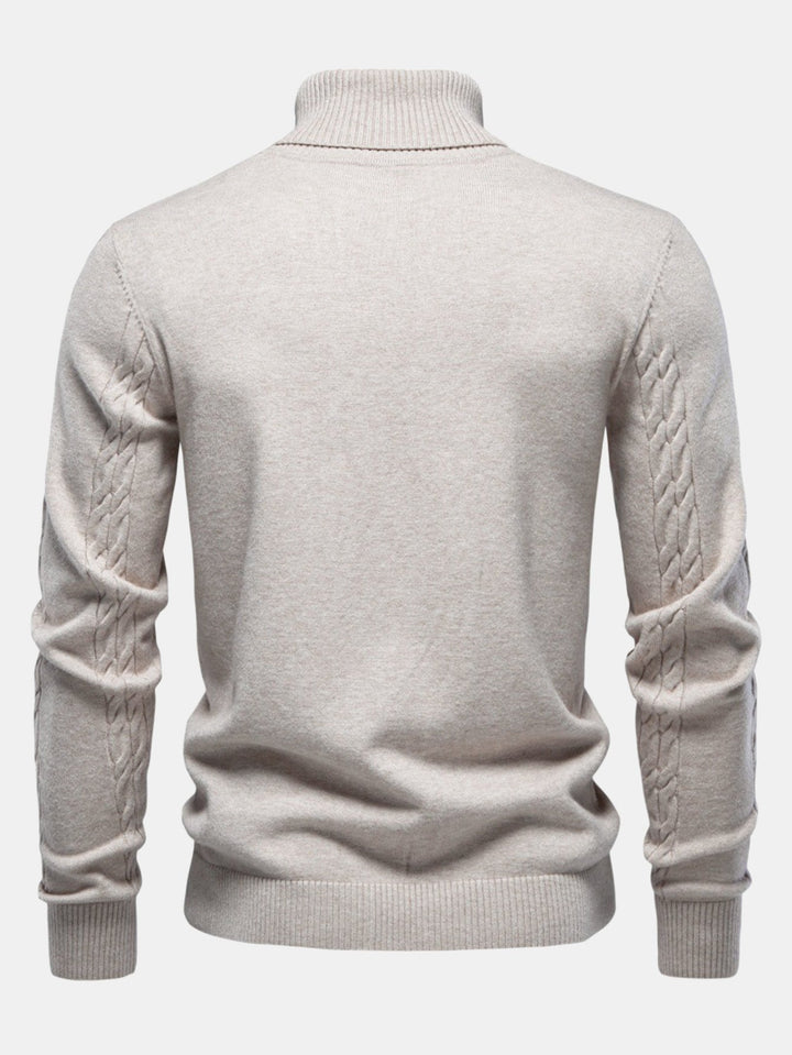 Dames wintertrui kabelsteek turtleneck elegant (4)