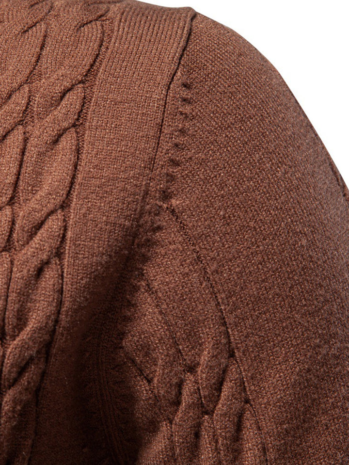 Dames wintertrui kabelsteek turtleneck elegant (5)