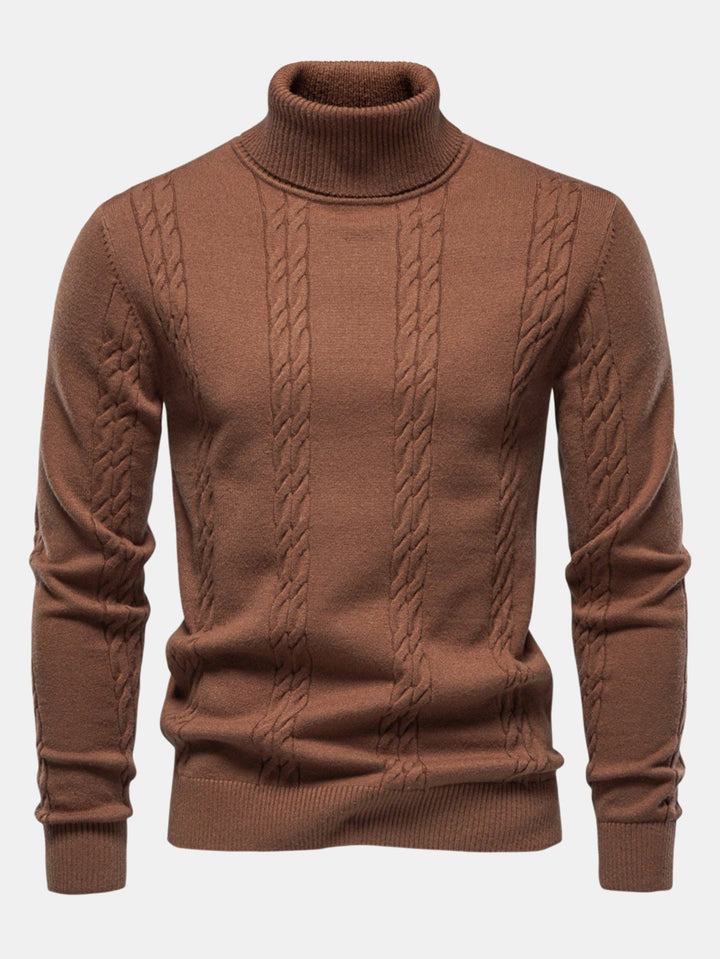 Dames wintertrui kabelsteek turtleneck elegant in Peru