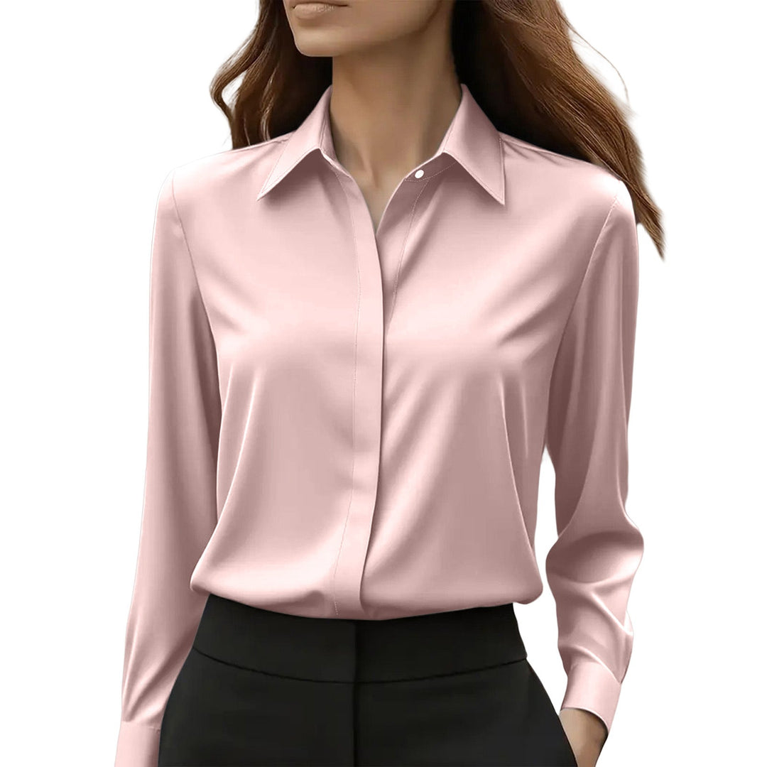 Dames Zijden Blouse Elegant in Roze
