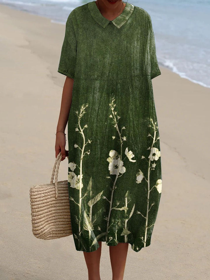 Dames zomerjurk met bloemenprint voor warme dagen in Groen