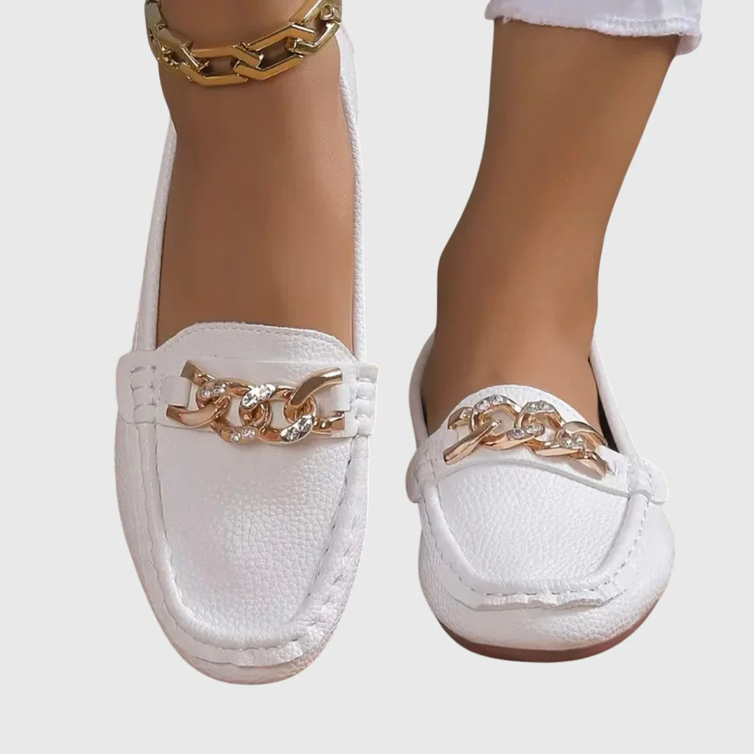 Elegant Dames Loafer voor de zomer in Wit