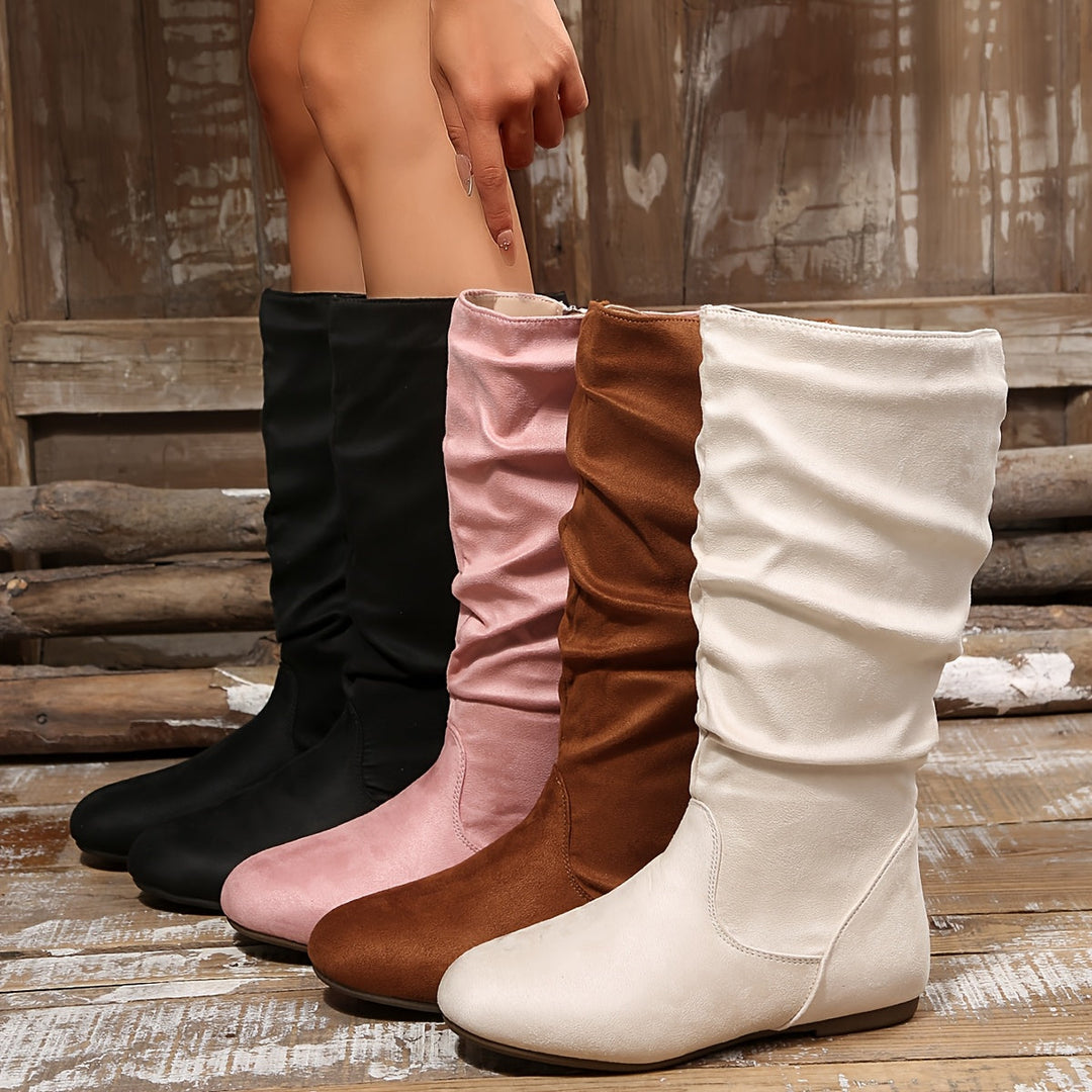 Elegante comfortabele dames laarzen met zijrits (11)