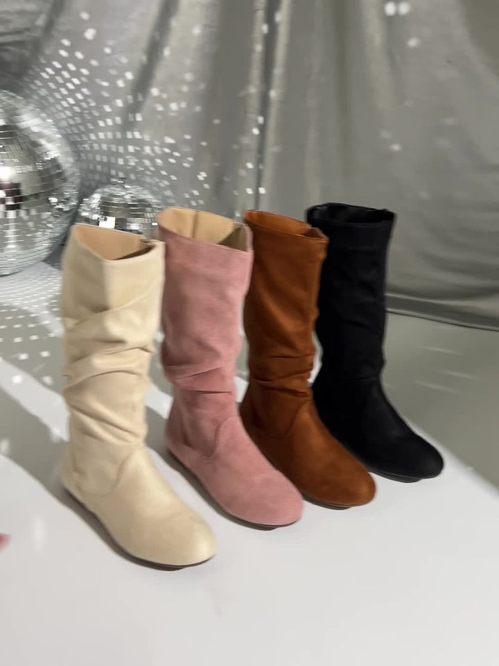 Elegante comfortabele dames laarzen met zijrits (14)