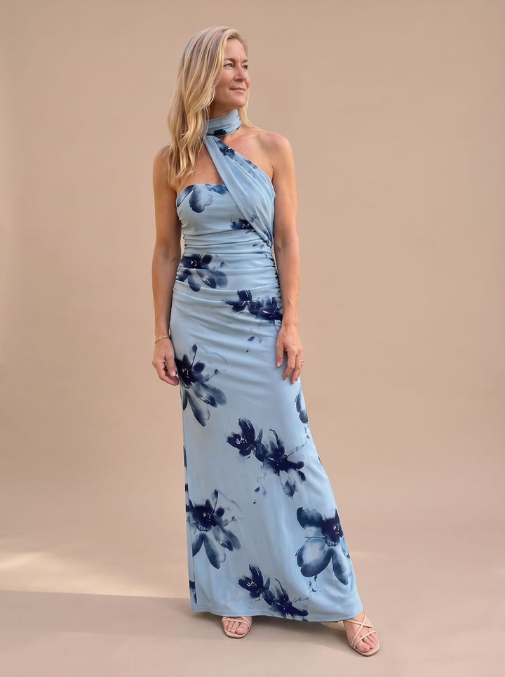 Elegante dames glitter feestjurk maxi (6)
