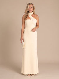Roos | Elegante dames glitter feestjurk maxi