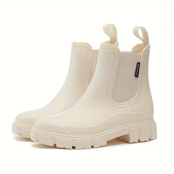 Elegante Dames Laarzen in Chelsea-Stijl in Beige