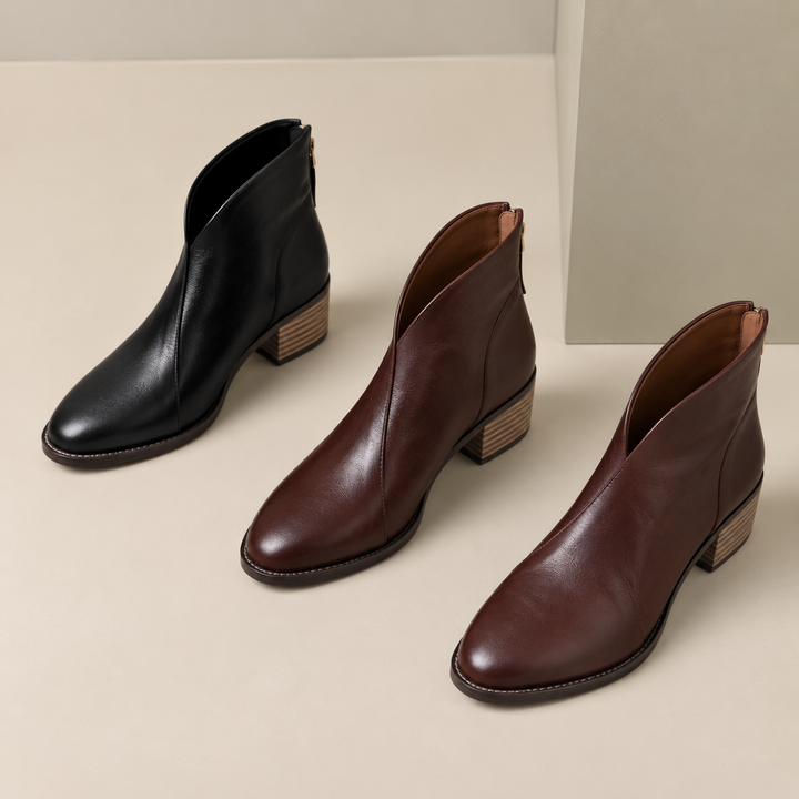Elegante dames laarzen met lage hak (2)