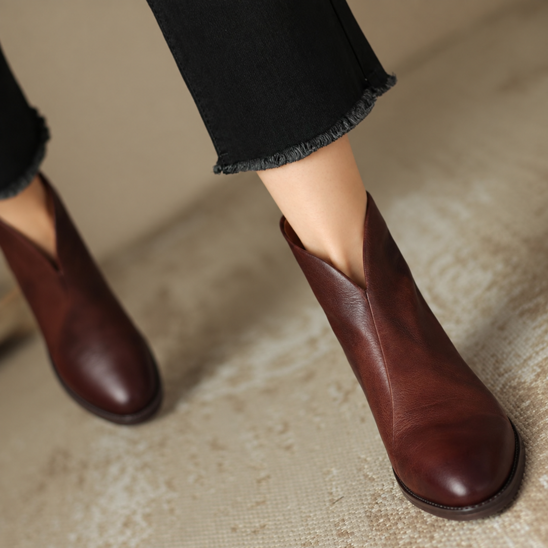 Elegante dames laarzen met lage hak (3)