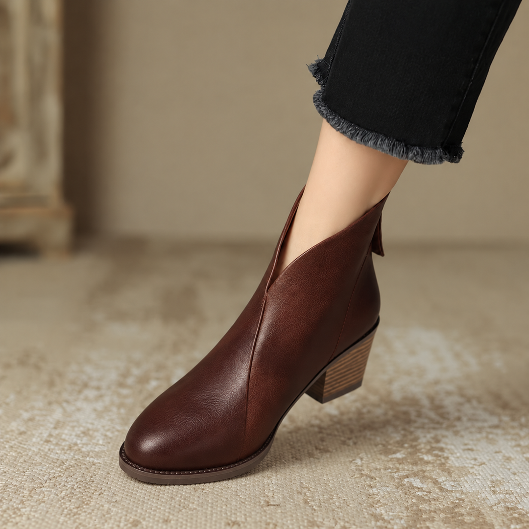 Elegante dames laarzen met lage hak (6)