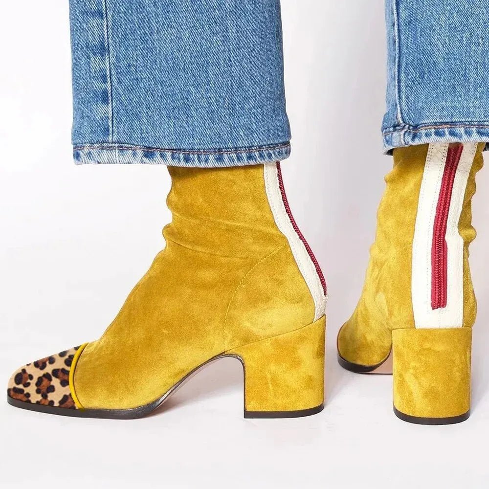 Elegante Dames Laarzen Suede met Blokhak (4)