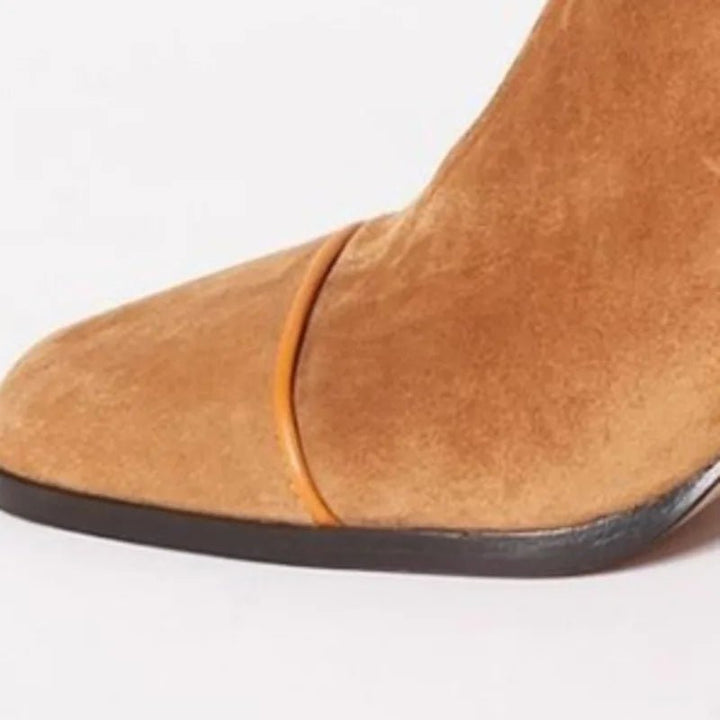 Elegante Dames Laarzen Suede met Blokhak (7)