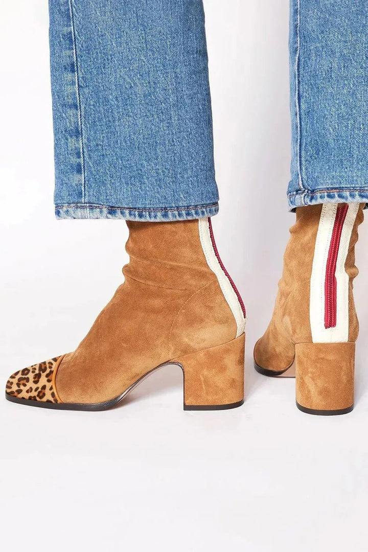 Elegante Dames Laarzen Suede met Blokhak (8)