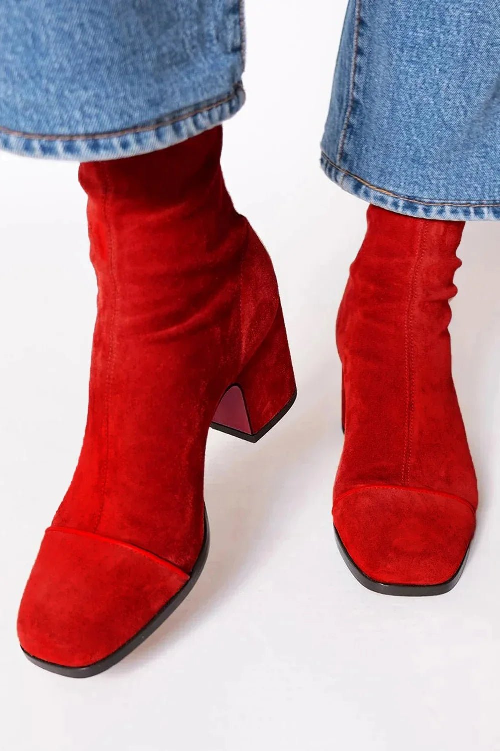 Elegante Dames Laarzen Suede met Blokhak (9)