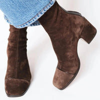 Saar | Elegante Dames Laarzen Suede met Blokhak