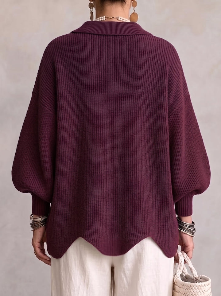 Elegante Dames Trui in Oversized Snit met Knopen (8)