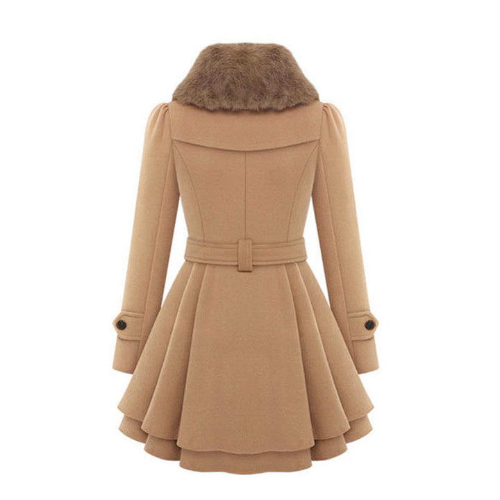 Elegante dames winterjas met nepbont (3)