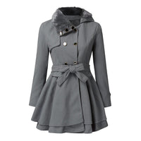 Fenna | Elegante dames winterjas met nepbont