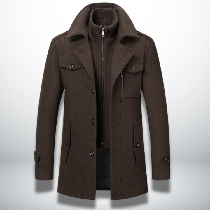 Elegante Heren Winterjas voor Bureau en Vrijetijd in Braun 2
