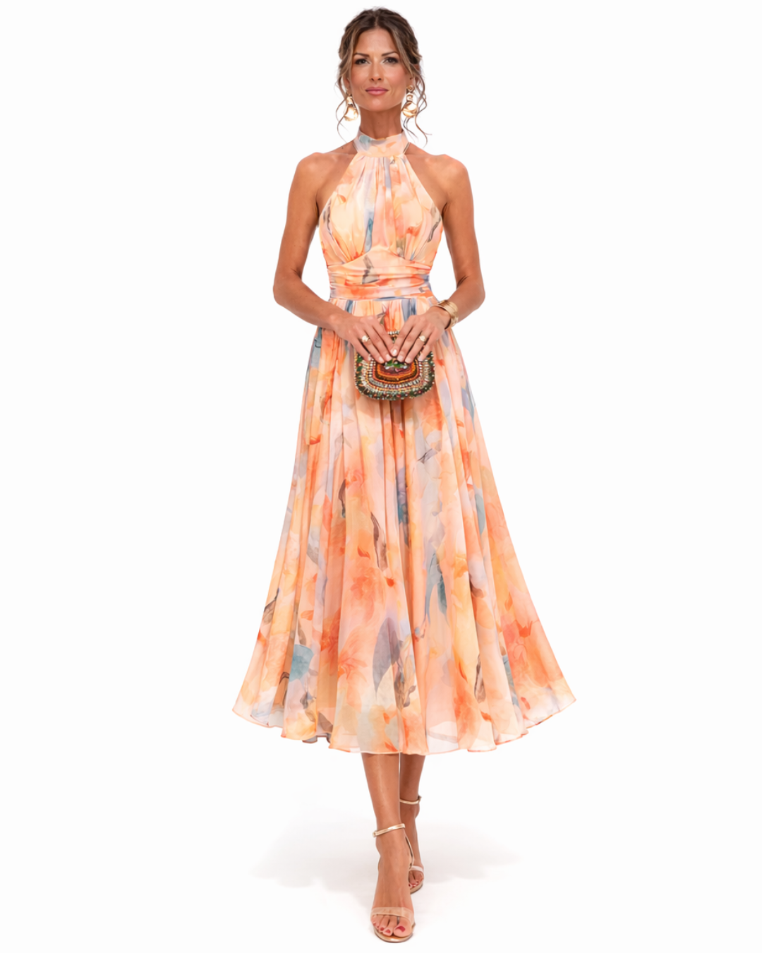 Elegante linnen maxi-jurk voor de zomer