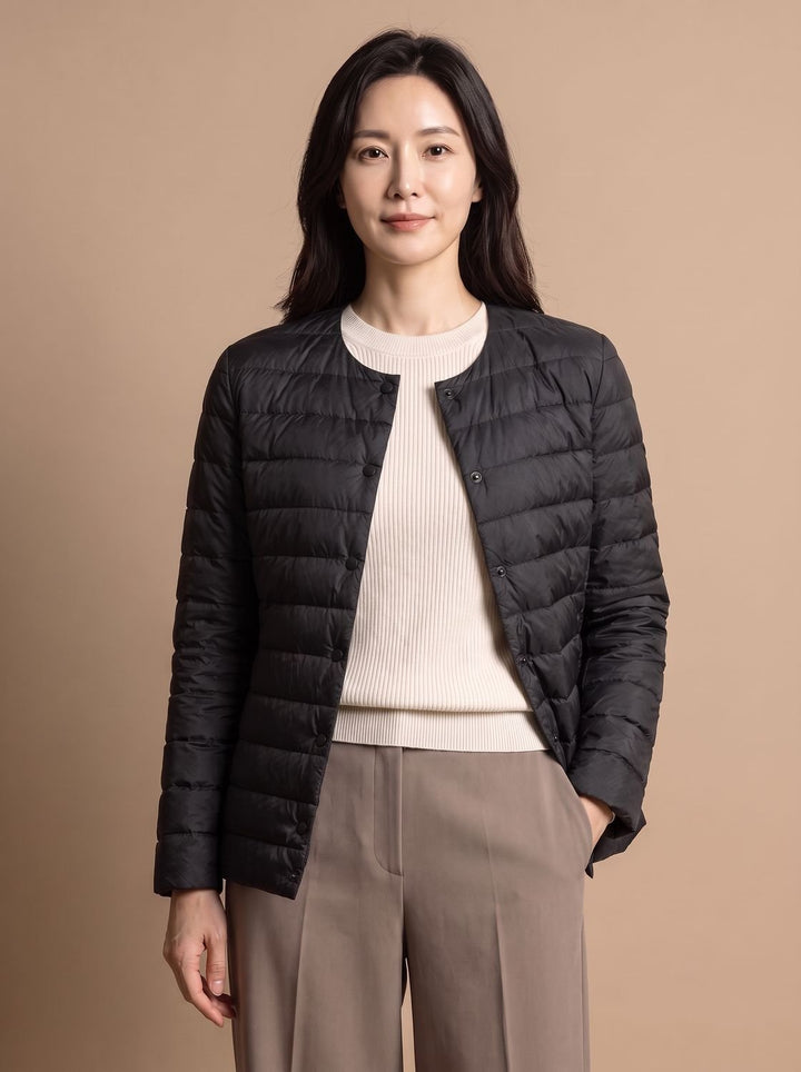 Gequilte slim-fit winterjas dames warm (2)