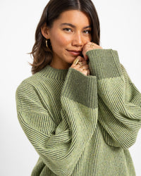 Fenna | Groene dames trui oversized casual