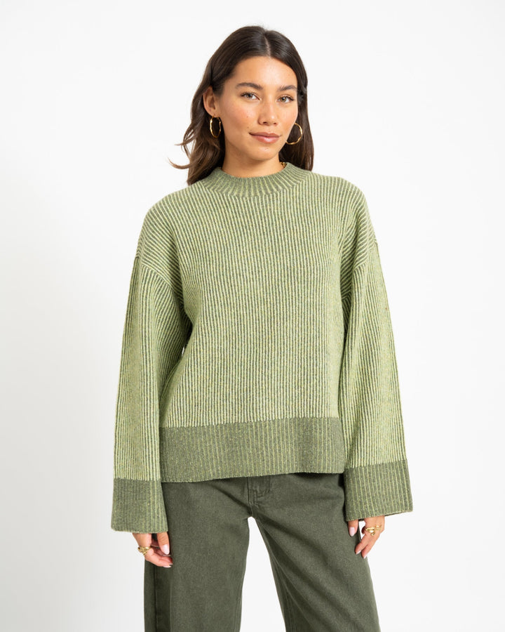 Groene dames trui oversized casual in Groen 4