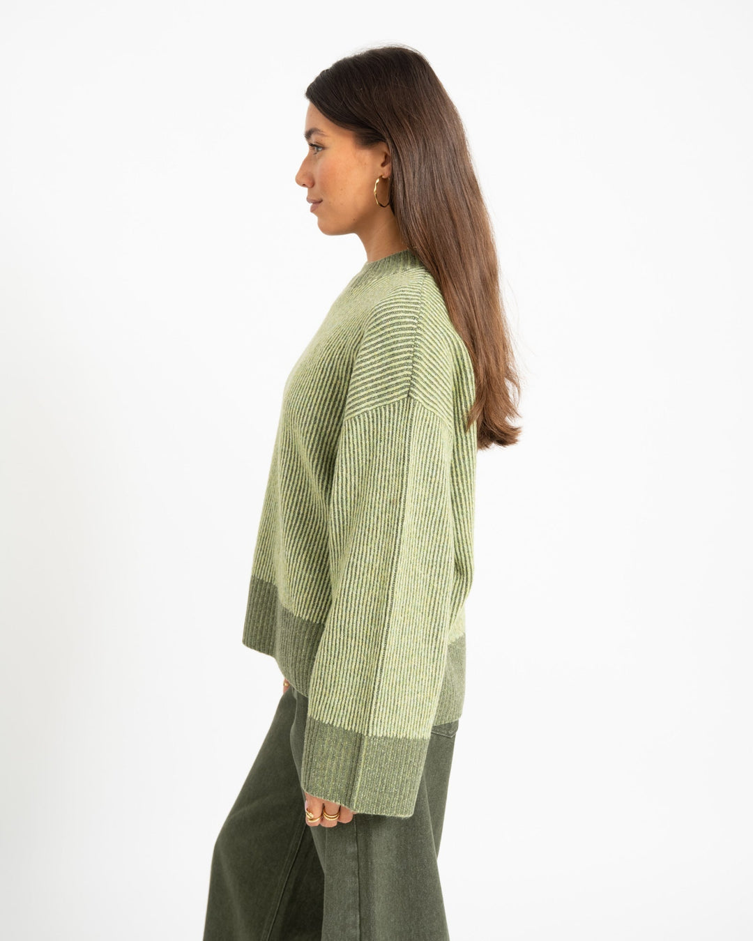 Groene dames trui oversized casual in Groen 5