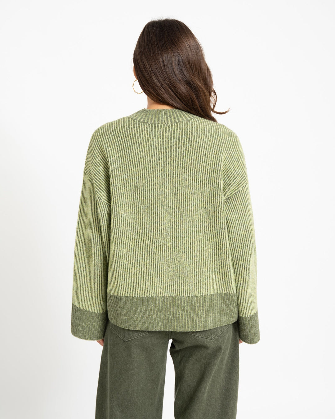 Groene dames trui oversized casual in Groen 6