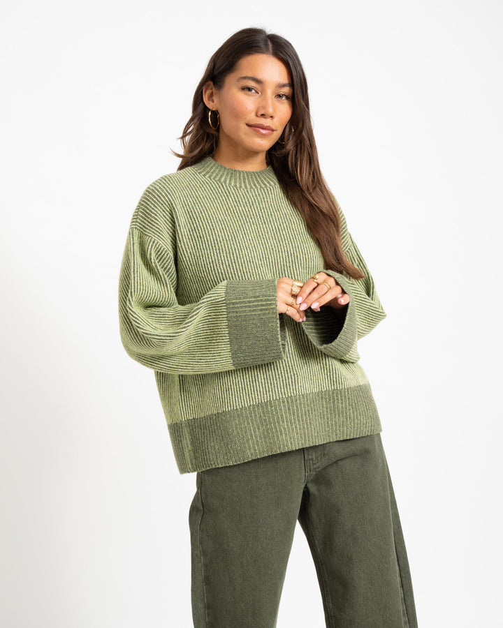 Groene dames trui oversized casual in Groen 7